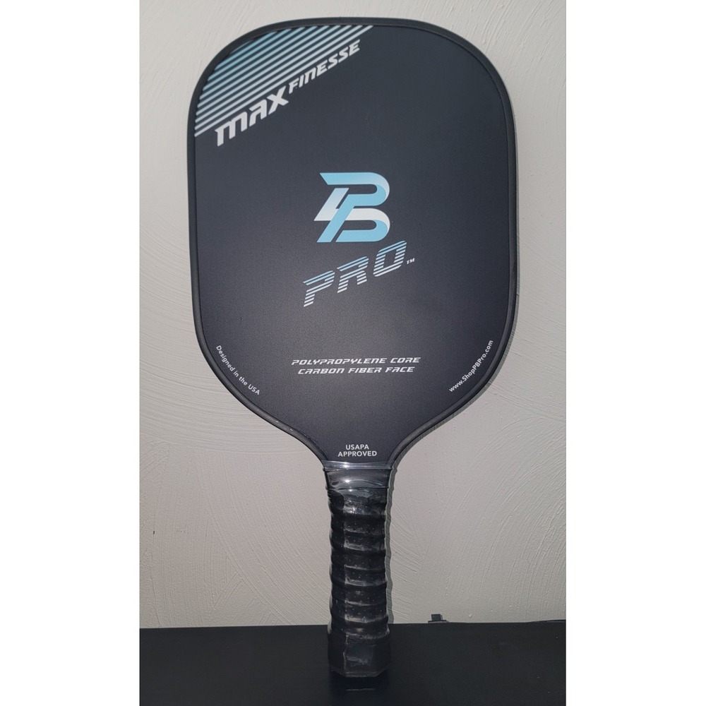 PB Pro Max Power Series Pickleball Paddle: Carbon Fiber Face Polypropylene Core